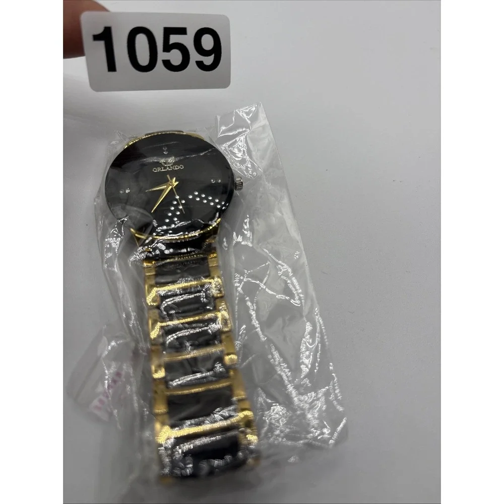 Men Luxury Watches Black Gold‎ Quartz Steel Wristwatch.